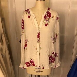 Long Sleeve Flowy Blouse